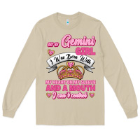 Mushroom As A Gemini Girl I Was Born With My Heart On My Sleeve And A Mouth Long Sleeve Tee - Jasminsmagicworld