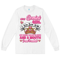 White As A Gemini Girl I Was Born With My Heart On My Sleeve And A Mouth Long Sleeve Tee - Jasminsmagicworld