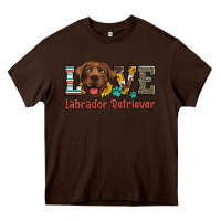 Chocolate Brown love labrador retriever Heavy Core Tee - Artiststas
