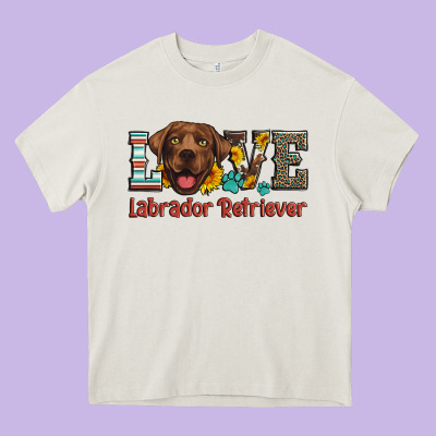 Love Labrador Retriever Heavy Core Tee Designed By Artiststas
