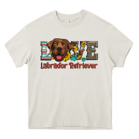 Cream love labrador retriever Heavy Core Tee - Artiststas