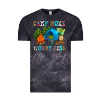 Cloud Black camp more worry less Vintage Tee - AdoDesignShop