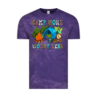 Cloud Purple camp more worry less Vintage Tee - AdoDesignShop