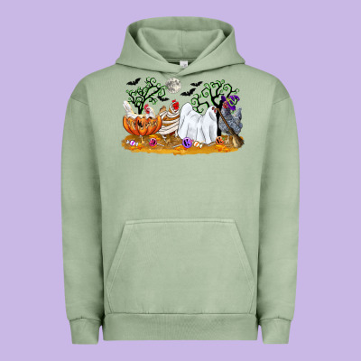 Halloween Chicken Urban Hoodie Designed By Cowgirlartshop