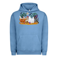 Pigment Pebble Blue halloween chicken Urban Hoodie - CowGirlArtShop