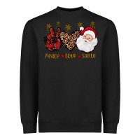 Black peace love santa Heavyweight Sweatshirt - JahusDesignShop