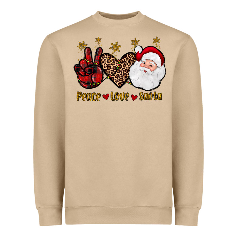 Peace Love Santa Heavyweight Sweatshirt by JahusDesignShop | Teevron