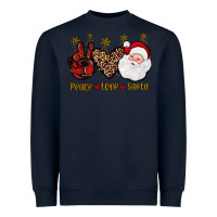 Navy peace love santa Heavyweight Sweatshirt - JahusDesignShop