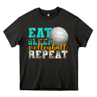Asphalt eat sleep volleyball repeat Heavy Core Tee - texasbilliewilder