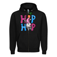 Black Easter hip hop gnome Zipper Hoodie - NancyCooperArtShop