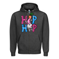 Charcoal Heather Easter hip hop gnome Zipper Hoodie - NancyCooperArtShop