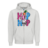 Dove Grey Easter hip hop gnome Zipper Hoodie - NancyCooperArtShop