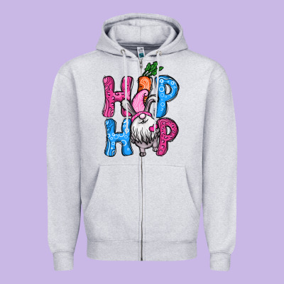 Easter Hip Hop Gnome Zipper Hoodie Designed By Nancycooperartshop