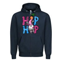 Navy Easter hip hop gnome Zipper Hoodie - NancyCooperArtShop