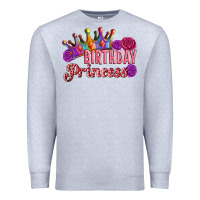 Heather Grey birthday princess Premium Sweatshirt - Artiststas
