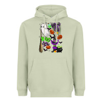 Matcha cute ghost Heavyweight Hoodie - LillyAllenDesigns