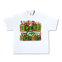 White teach love inspire with Christmas and teacher elements Urban Heavy Tee - AdoDesignShop