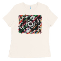 Bone cowhide and serape background Ladies Tee - RanaPortraitStore