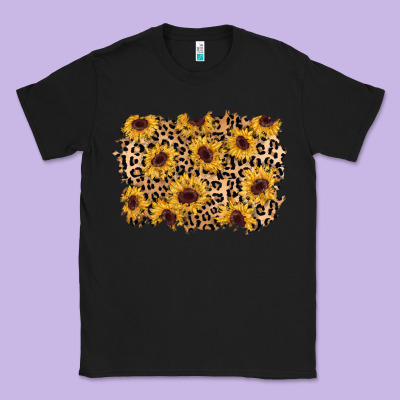 Sunflower Leopard Background Classic Tee Designed By Adodesignshop