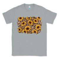 Heather Grey sunflower leopard background Classic Tee - AdoDesignShop