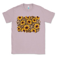 Lilac sunflower leopard background Classic Tee - AdoDesignShop