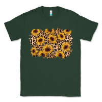 Sports Green sunflower leopard background Classic Tee - AdoDesignShop