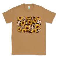 Toasted Coconut sunflower leopard background Classic Tee - AdoDesignShop
