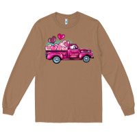 Toasted Coconut valentine's day pink truck Long Sleeve Tee - BarkalooDesign