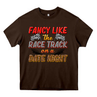 Chocolate Brown fancy like the race track on a date night Heavy Core Tee - texasbilliewilder
