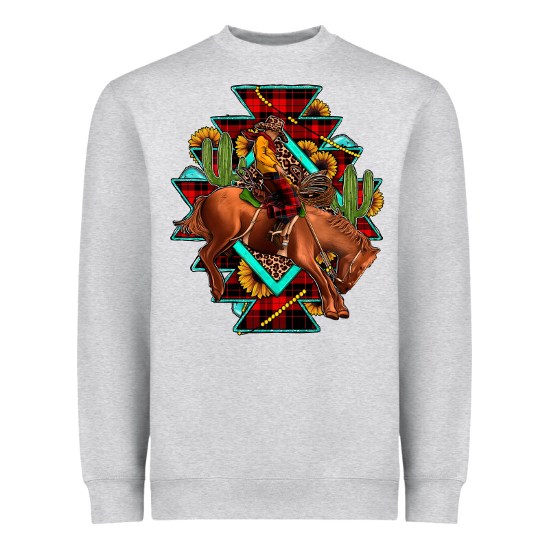 Aztec Rodeo Cowboy Christmas Heavyweight Sweatshirt by JahusDesignShop | Teevron