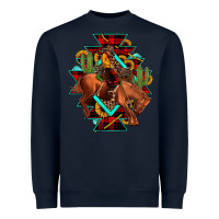 Navy aztec rodeo cowboy christmas Heavyweight Sweatshirt - JahusDesignShop