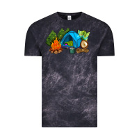 Cloud Black camp in the woods Vintage Tee - AdoDesignShop