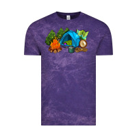 Cloud Purple camp in the woods Vintage Tee - AdoDesignShop