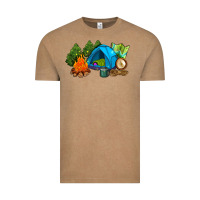 Vintage Coffee camp in the woods Vintage Tee - AdoDesignShop