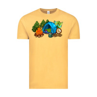 Vintage Mustard camp in the woods Vintage Tee - AdoDesignShop