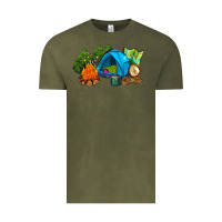 Vintage Olive camp in the woods Vintage Tee - AdoDesignShop