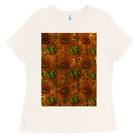 Bone cactus background Ladies Tee - RanaPortraitStore