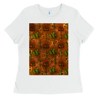 White cactus background Ladies Tee - RanaPortraitStore
