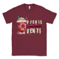 Burgundy V For is Valentine Venti Classic Tee - CowhideDigitalArt