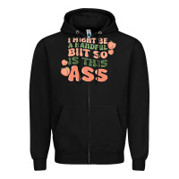 Black i might be a handful but so is this ass Zipper Hoodie - MaliasSmallBusiness