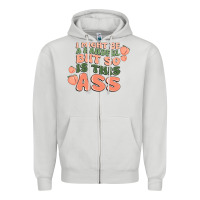 Dove Grey i might be a handful but so is this ass Zipper Hoodie - MaliasSmallBusiness