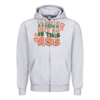 Heather Grey i might be a handful but so is this ass Zipper Hoodie - MaliasSmallBusiness