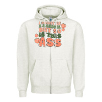 Oatmeal Heather i might be a handful but so is this ass Zipper Hoodie - MaliasSmallBusiness