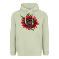 Matcha ProCut Red Sunflower Heavyweight Hoodie - LillyAllenDesigns