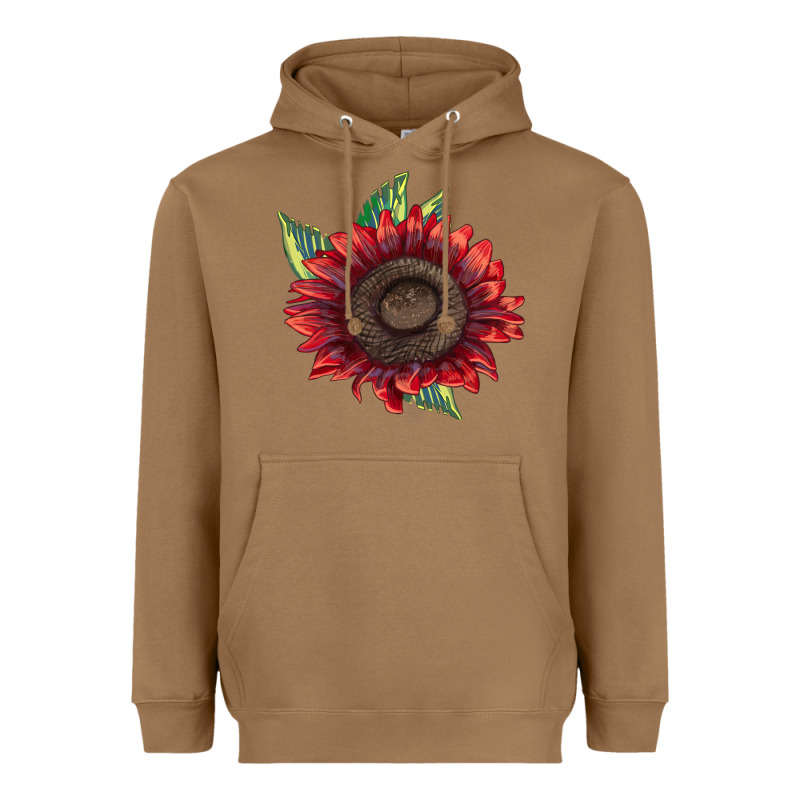 Procut Red Sunflower Heavyweight Hoodie by LillyAllenDesigns | Teevron