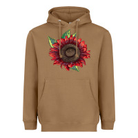 Toasted Coconut ProCut Red Sunflower Heavyweight Hoodie - LillyAllenDesigns
