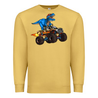 Antique Gold monster truck and  t rex dinosaur Premium Sweatshirt - Artiststas