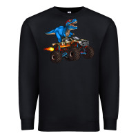 Black monster truck and  t rex dinosaur Premium Sweatshirt - Artiststas