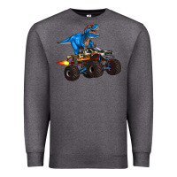 Charcoal Heather monster truck and  t rex dinosaur Premium Sweatshirt - Artiststas