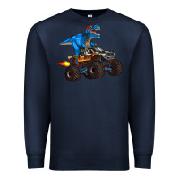 Navy monster truck and  t rex dinosaur Premium Sweatshirt - Artiststas